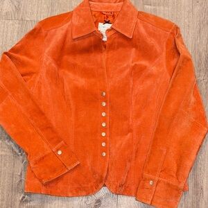 Live a Little Vibrant Orange Leather Jacket